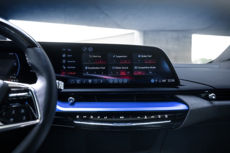 The 2026 OPTIQ-V Display Screen Displaying the V-Mode Settings | Steinle GMC Cadillac in Fremont OH