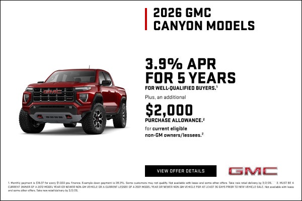 3.9% APR FOR 5 YEARS for well-qualified buyers.1

Plus, an additional $2,000 PURCHASE ALLOWANCE f...