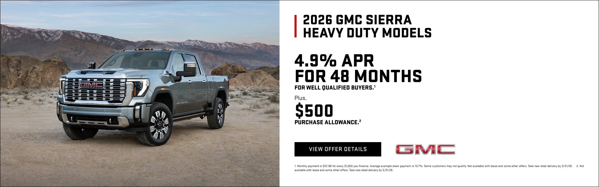 4.9% APR FOR 48 MONTHS for well-qualified buyers.1

Plus, $500 PURCHASE ALLOWANCE.2